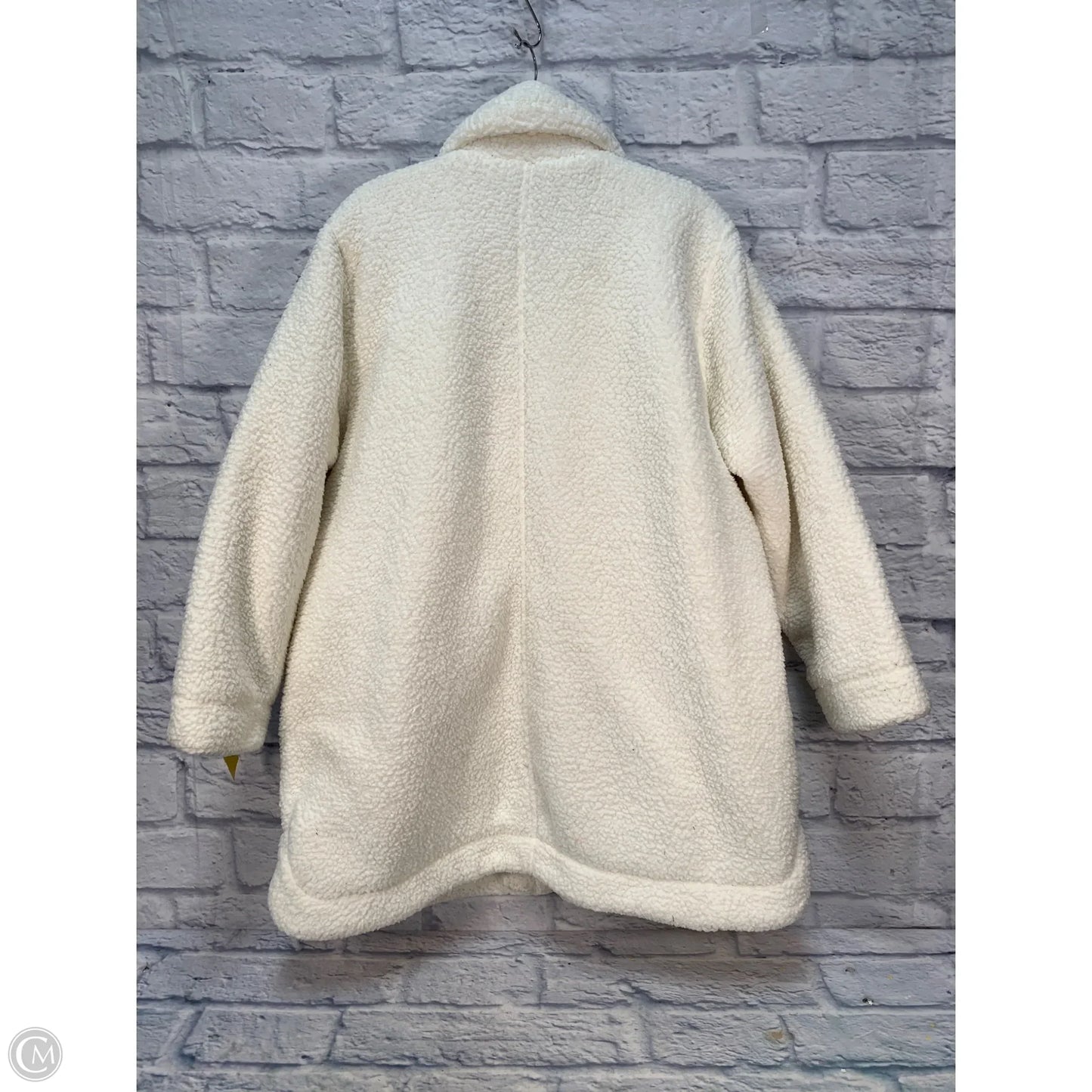 Jacket Faux Fur & Sherpa By Lands End In Cream, Size: 2x