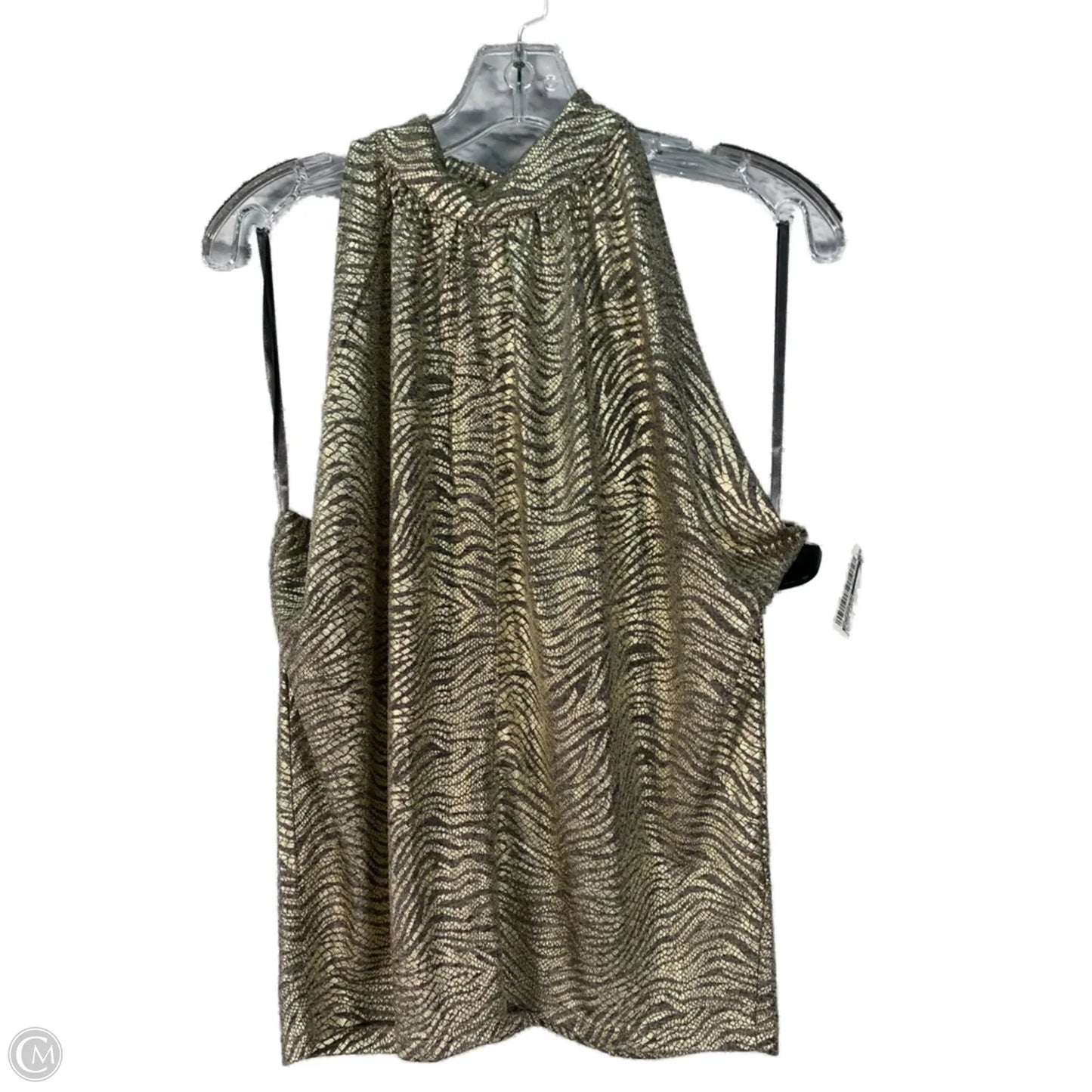 Blouse Sleeveless By Anthropologie In Gold, Size: Xs