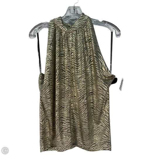Blouse Sleeveless By Anthropologie In Gold, Size: Xs