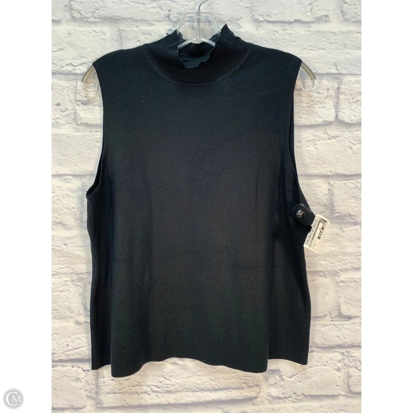 Top Sleeveless By Chicos In Black, Size: Xl