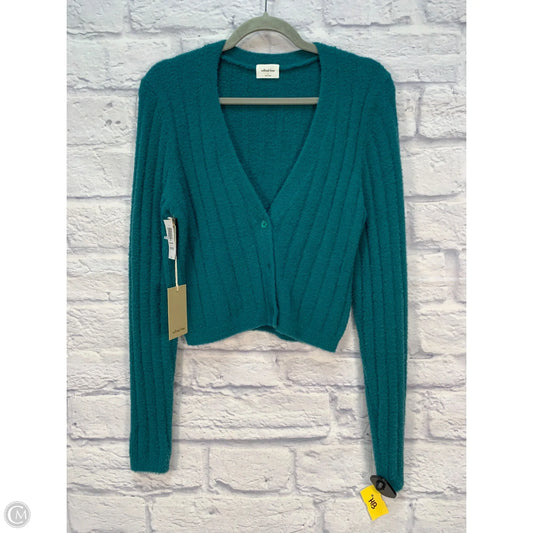 Sweater Cardigan By Clothes Mentor In Aqua, Size: L