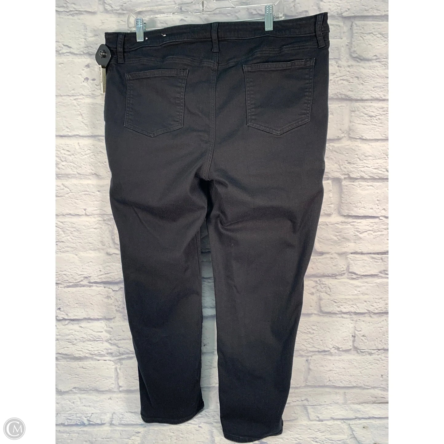 Jeans Cropped By Chicos In Black Denim, Size: 16