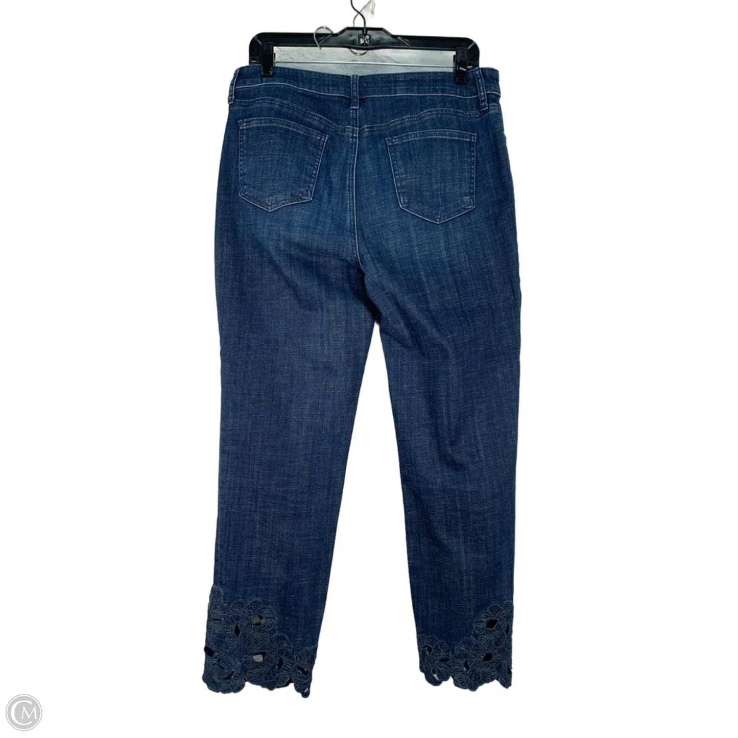 Jeans Cropped By Chicos In Blue Denim, Size: 8