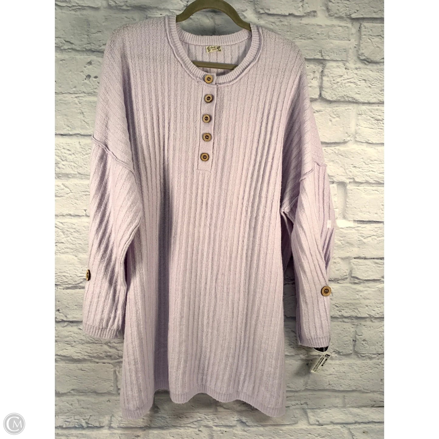 Top Long Sleeve By Free People In Purple, Size: Xl