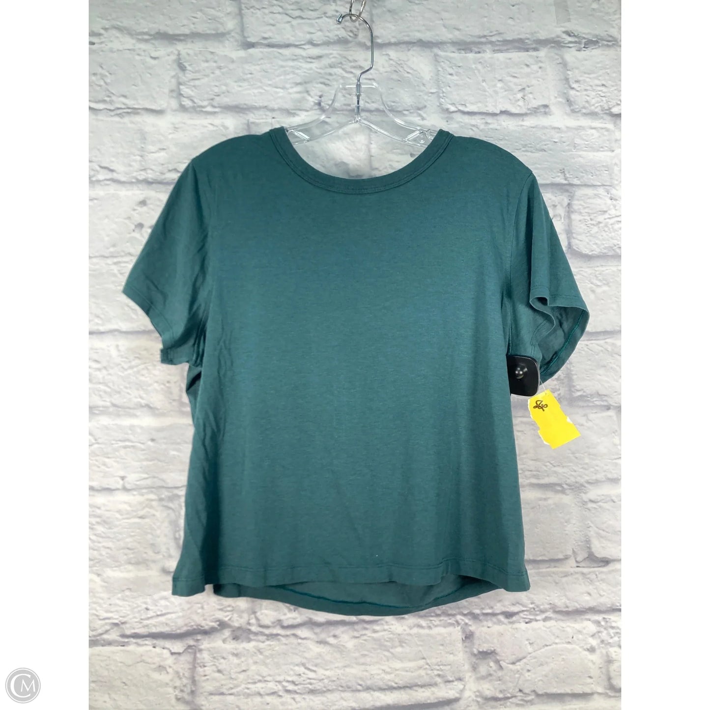 Athletic Top Short Sleeve By Lululemon In Teal, Size: M