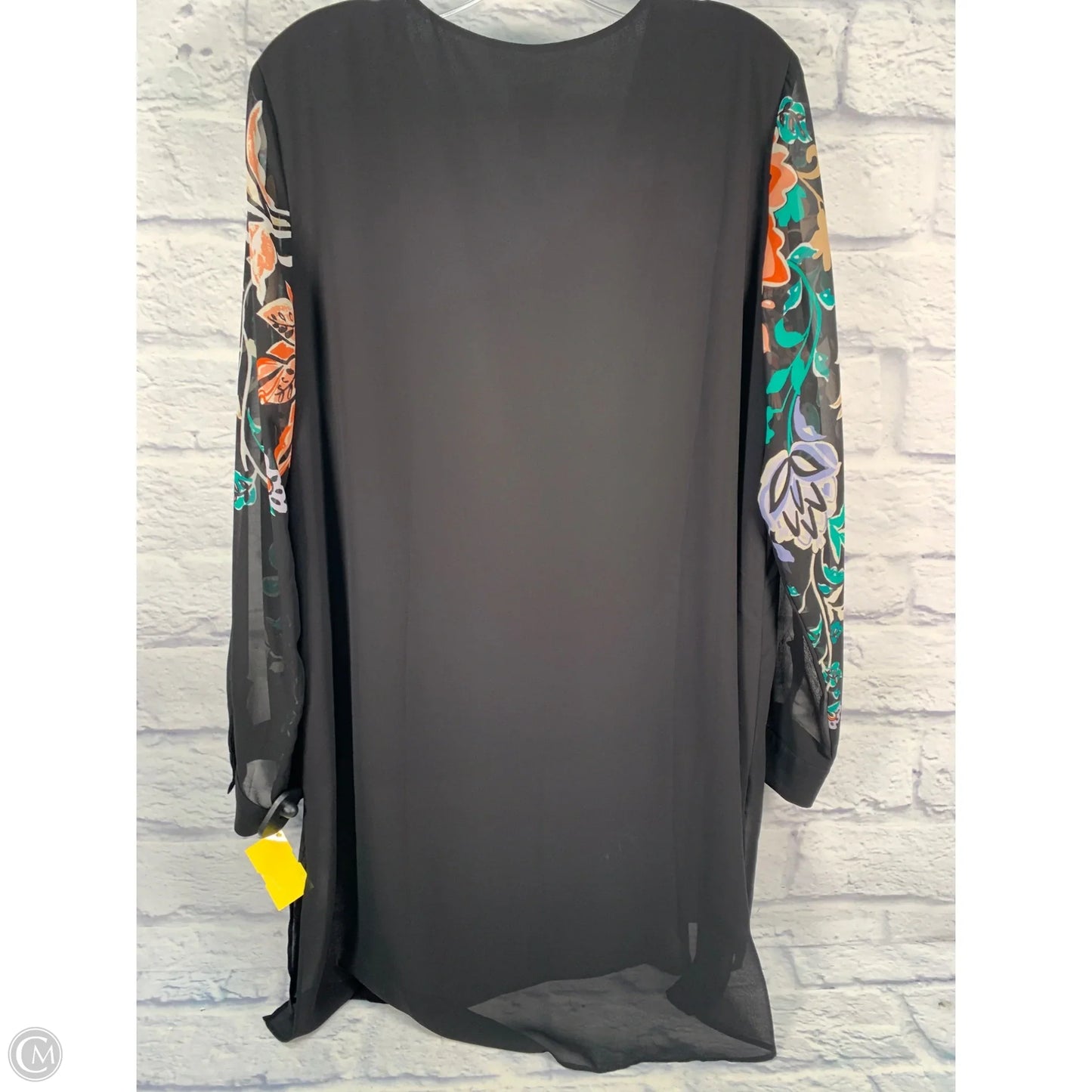 Tunic Long Sleeve By Chicos In Black & Green, Size: L