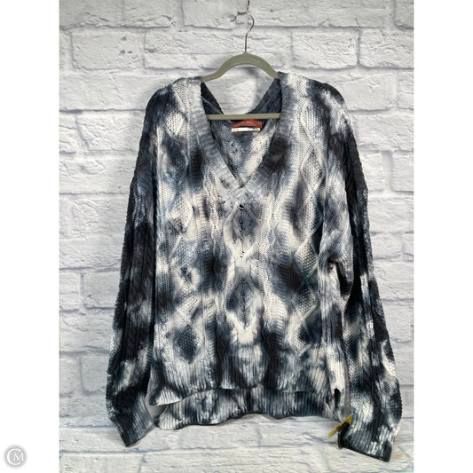 Sweater By Pilcro In Blue & White, Size: Xl