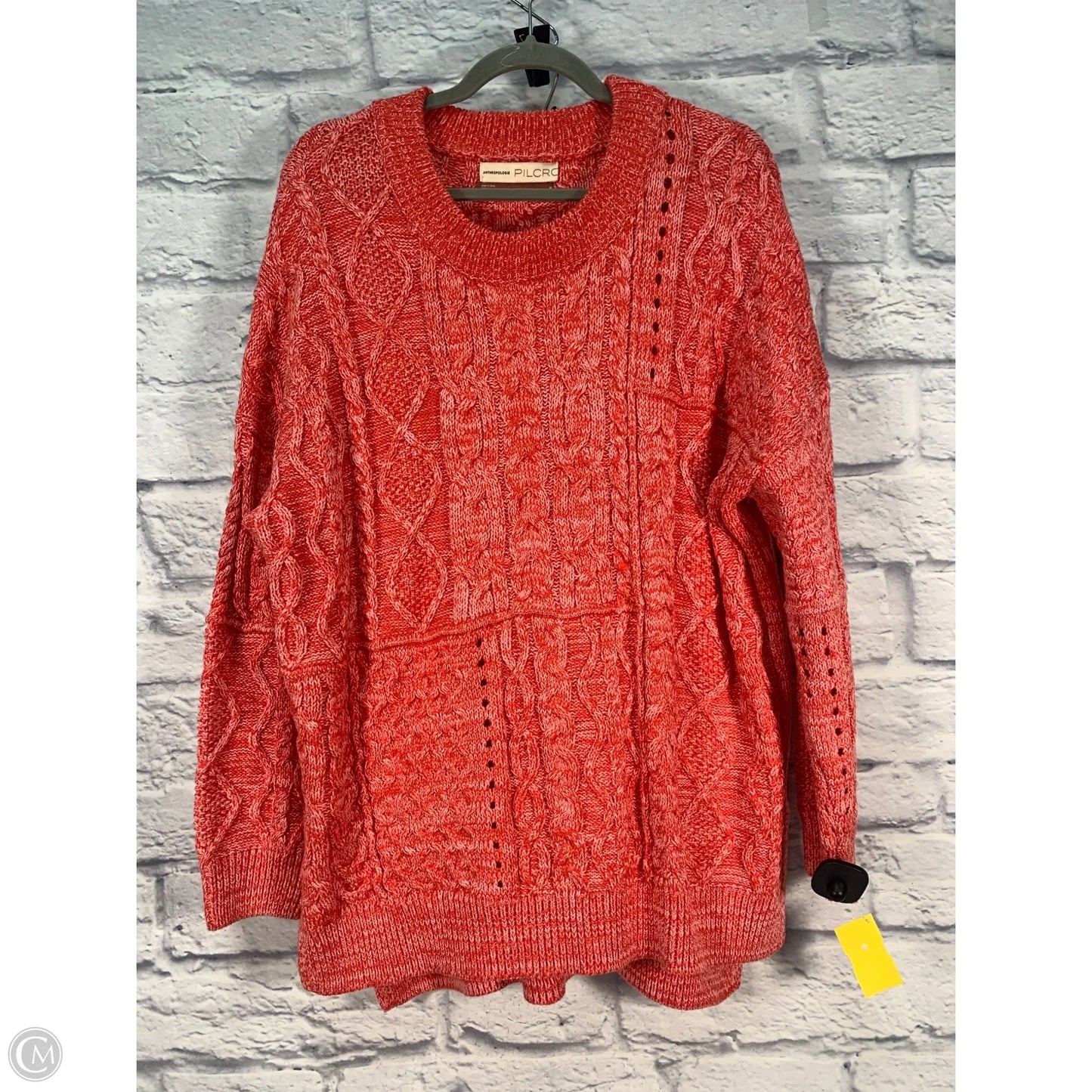 Sweater By Pilcro In Orange & Pink, Size: M