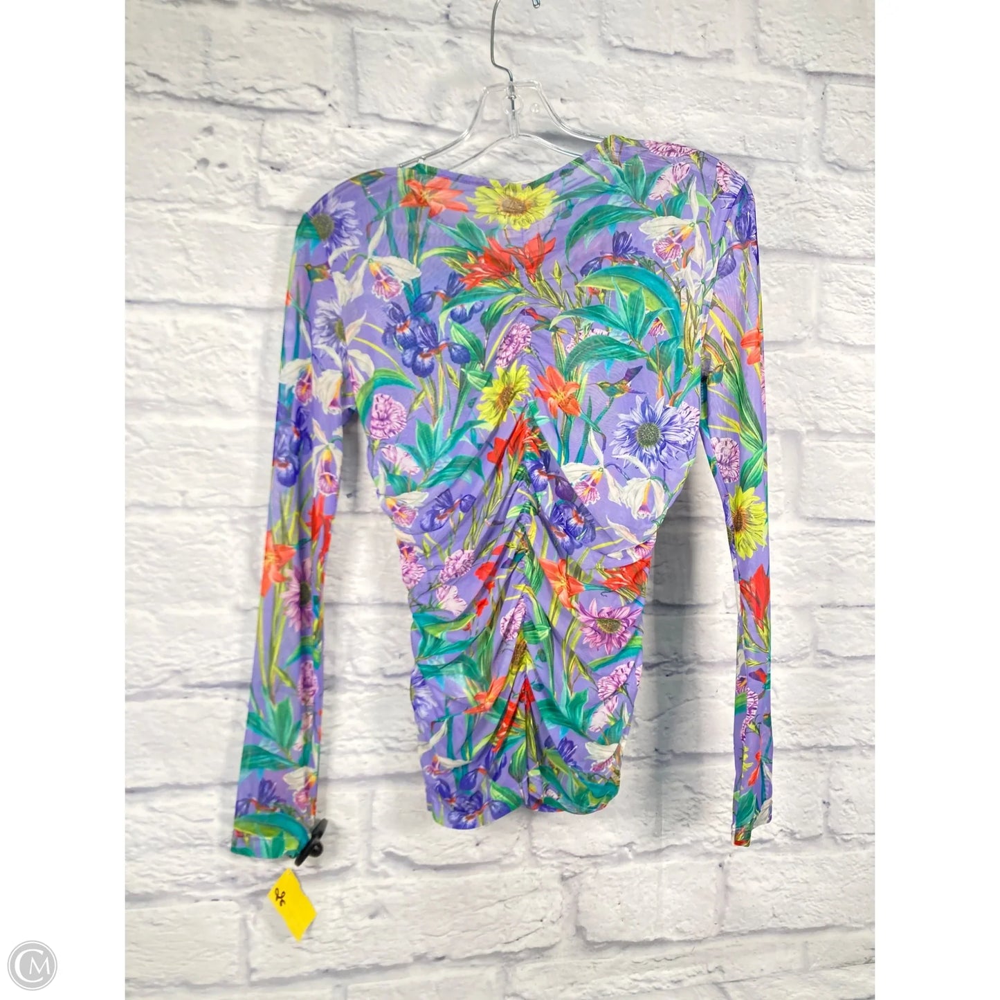 Blouse Long Sleeve By Johnny Was In Green & Purple, Size: Xs