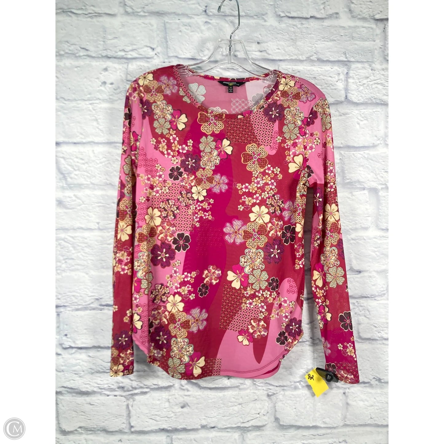 Blouse Long Sleeve By Johnny Was In Pink & Red, Size: Xs
