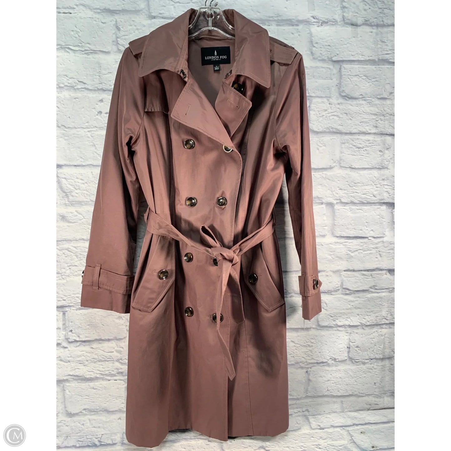 Coat Trench Coat By London Fog In Mauve, Size: L