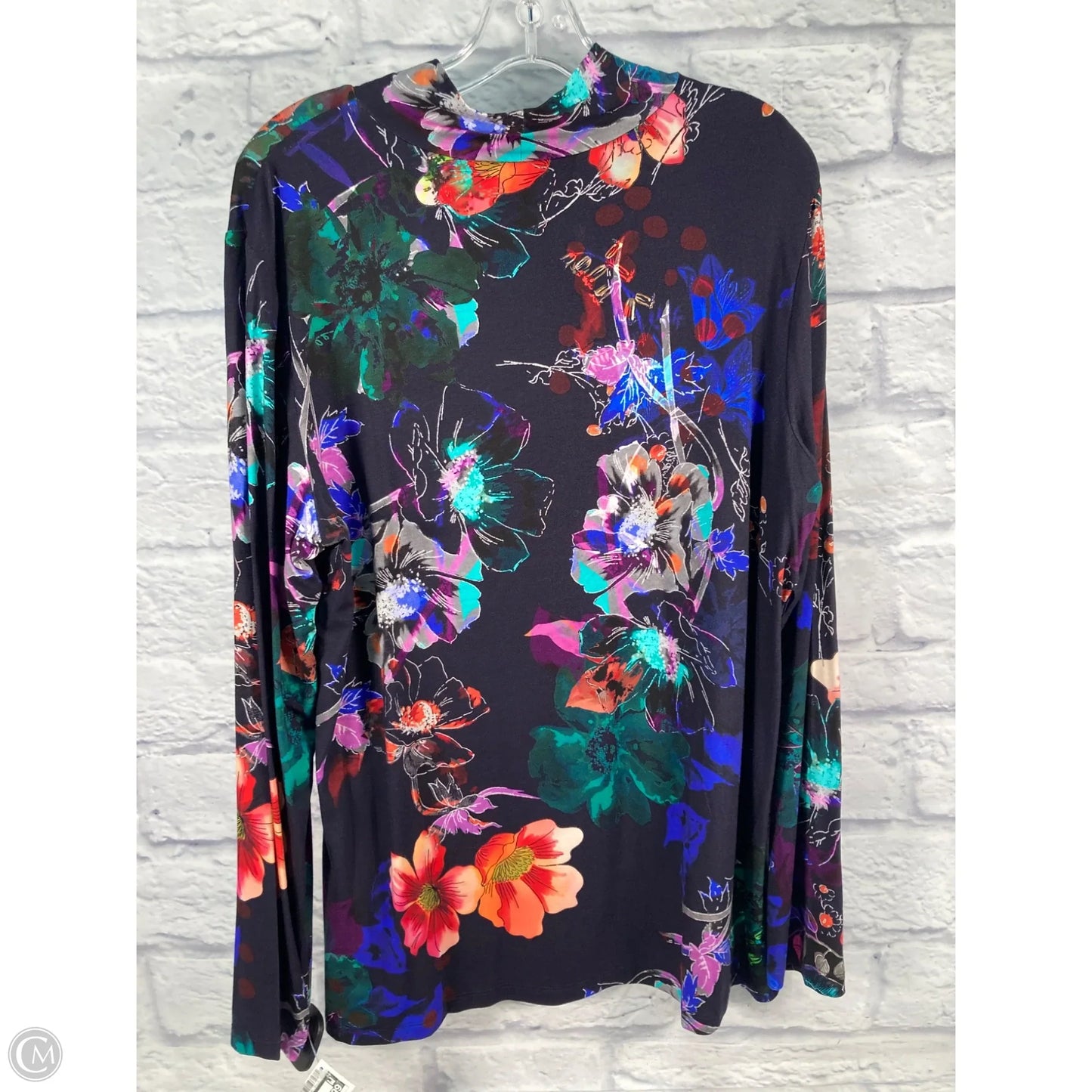 Top Long Sleeve By Johnny Was In Blue & Purple, Size: Xl