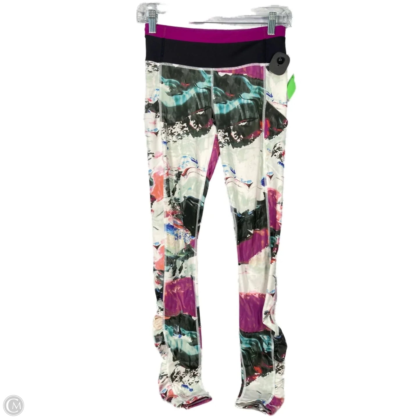 Athletic Leggings By Lululemon In Green & Purple, Size: S