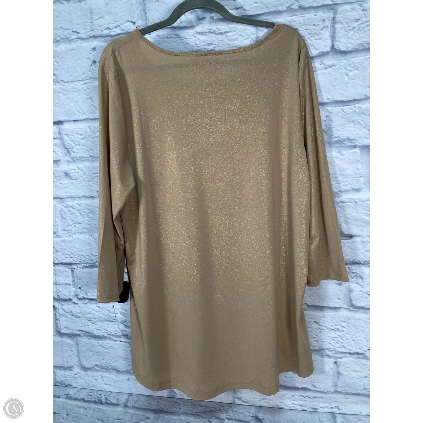 Tunic 3/4 Sleeve By Chicos In Gold, Size: Xl