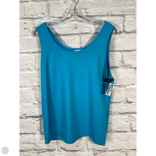 Top Sleeveless By Chicos In Blue, Size: L