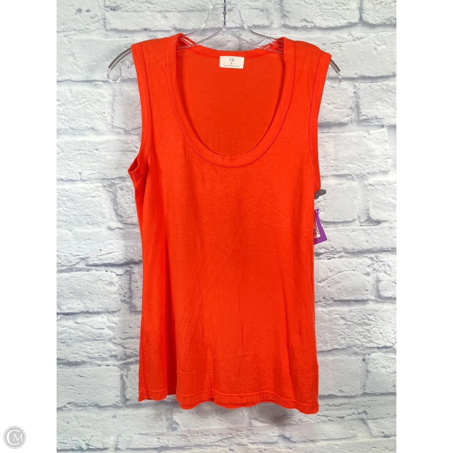 Top Sleeveless Basic By T.la In Orange, Size: S