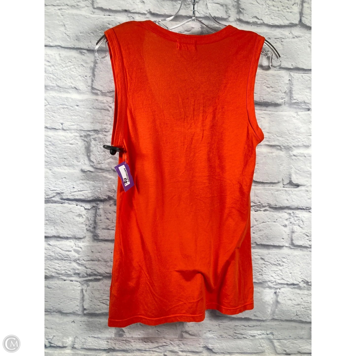Top Sleeveless Basic By T.la In Orange, Size: S