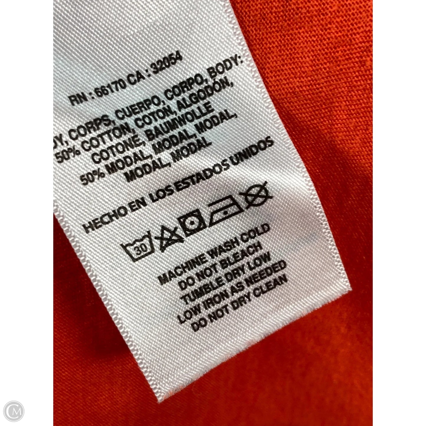 Top Sleeveless Basic By T.la In Orange, Size: S