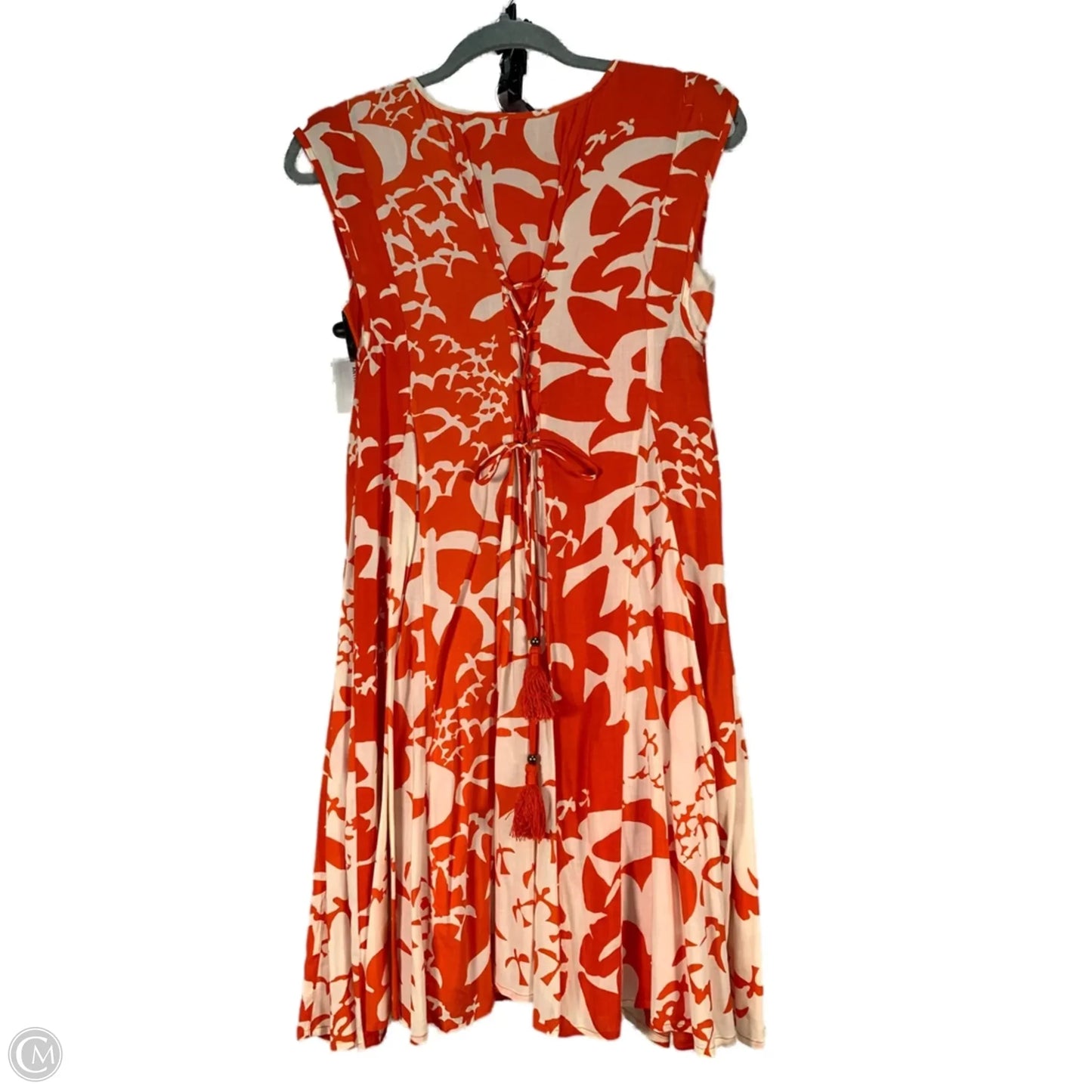 Dress Party Midi By Maeve In Orange & White, Size: Xs