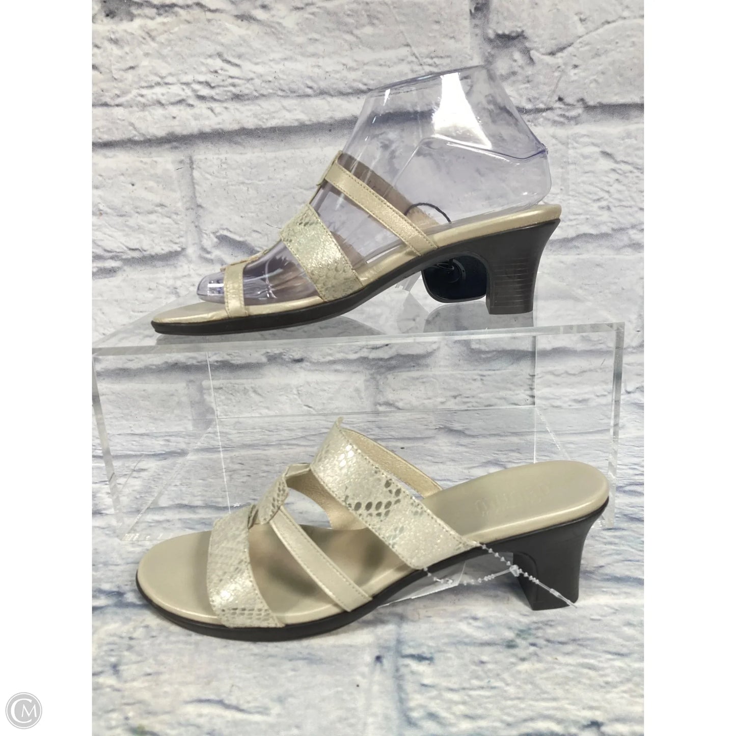 Sandals Heels Block By Munro In Cream, Size: 8.5