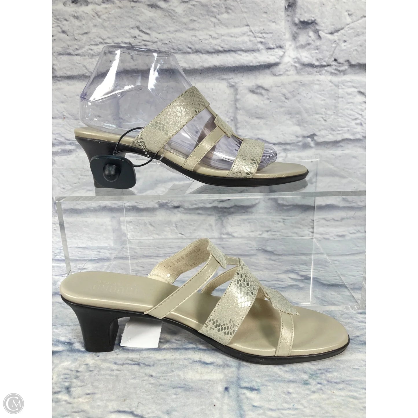 Sandals Heels Block By Munro In Cream, Size: 8.5