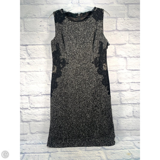 Dress Party Midi By Elie Tahari In Black & Grey, Size: S
