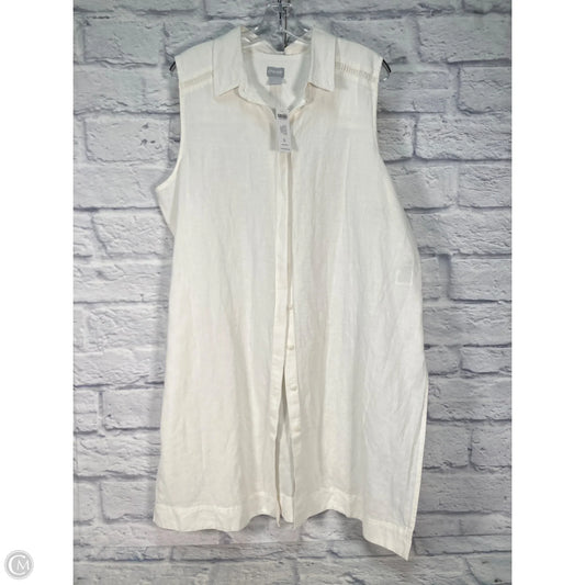 Dress Casual Midi By Chicos In White, Size: Xl