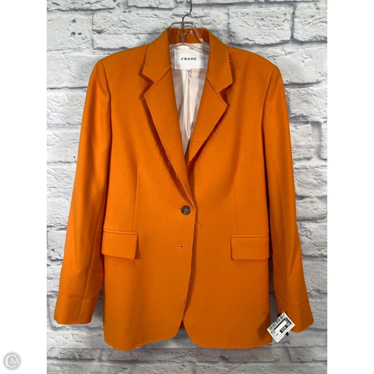 Blazer By Frame In Orange, Size: Xxs