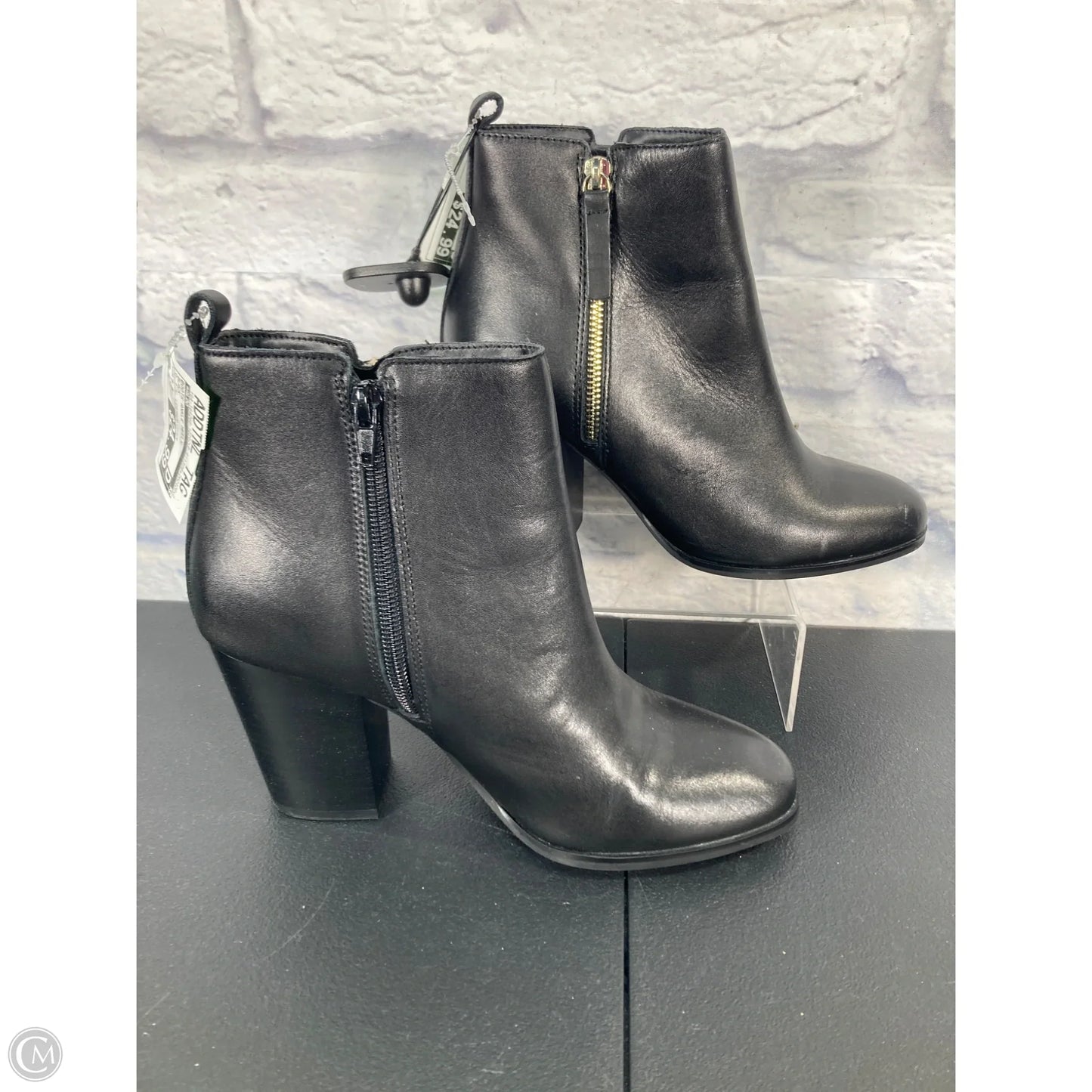 Boots Ankle Heels By Aldo In Black, Size: 7.5