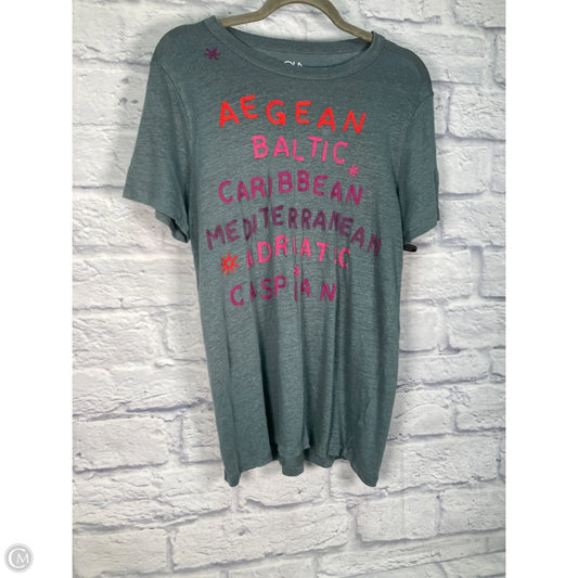 Top Short Sleeve Basic By Anthropologie In Green, Size: Xl