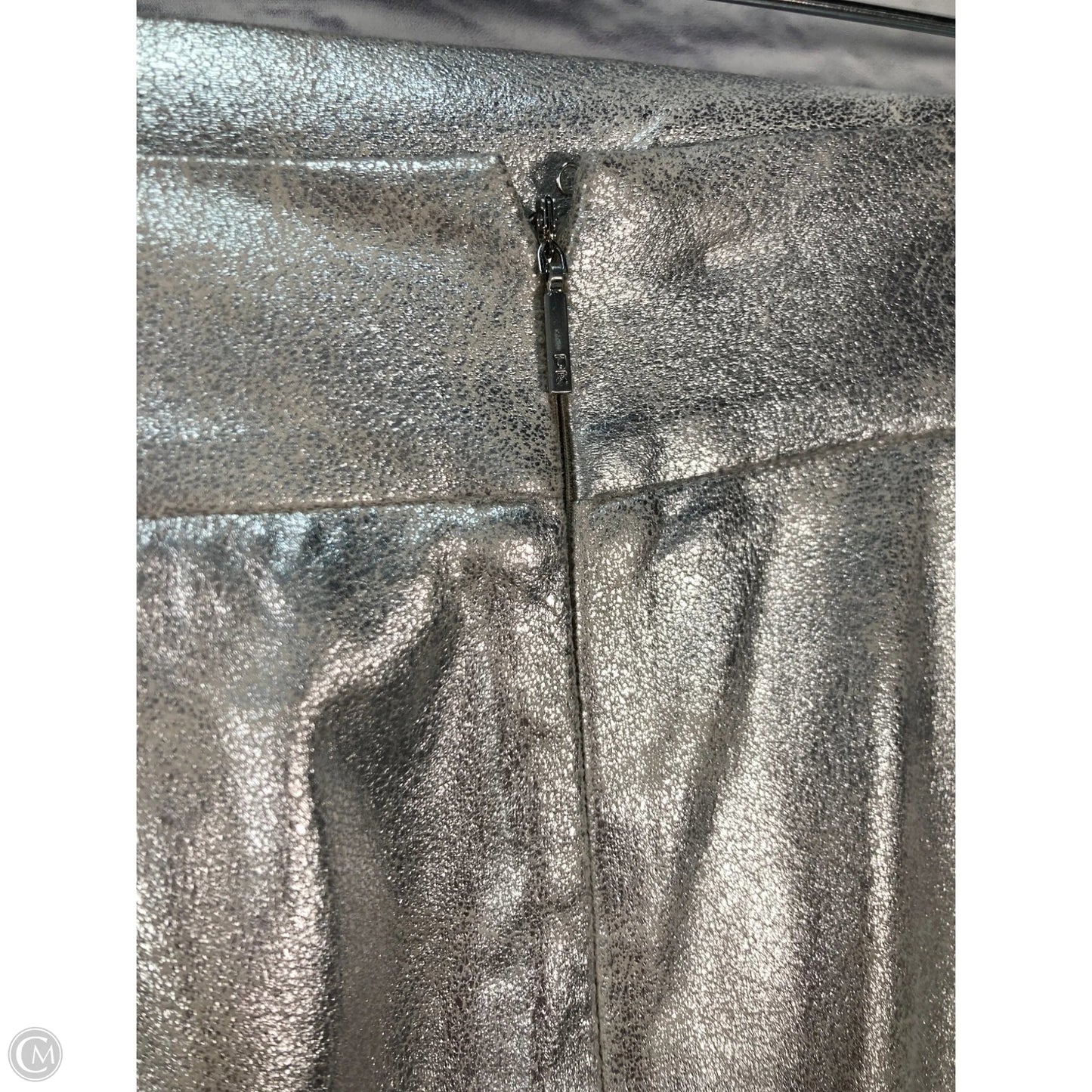 Skirt Midi By Donna Karan In Silver, Size: 4