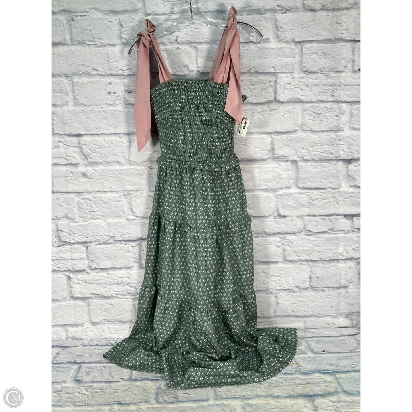 Dress Casual Maxi By Clothes Mentor In Green & White, Size: S