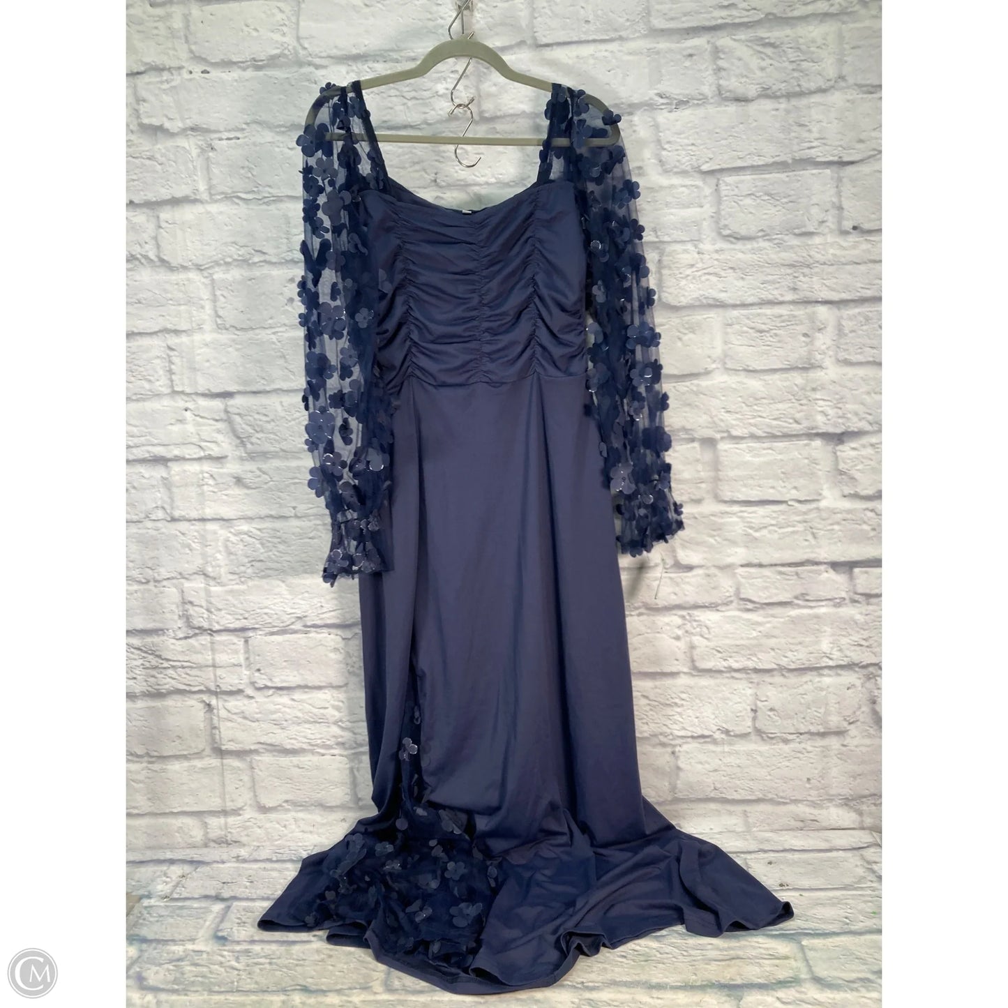 Dress Party Long By Clothes Mentor In Blue, Size: L