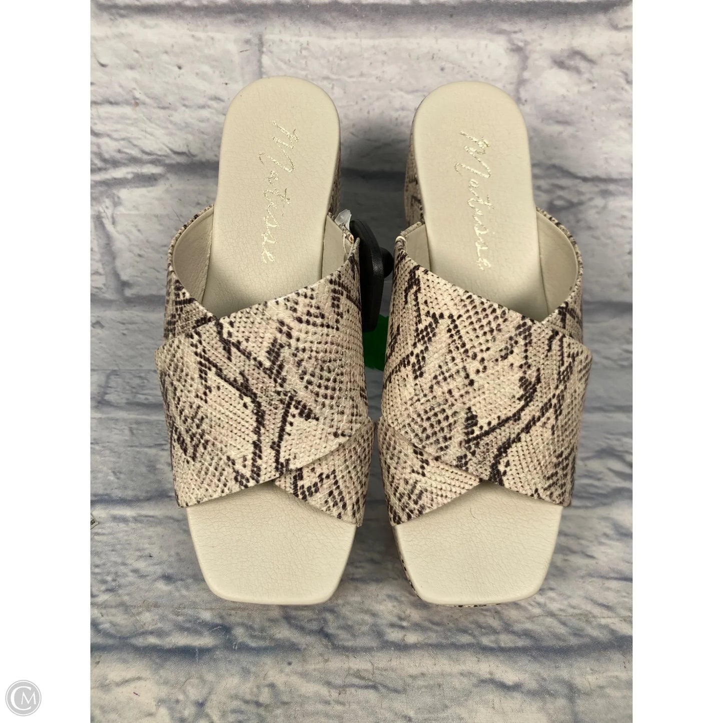 Sandals Heels Wedge By Matisse In Snakeskin Print, Size: 8