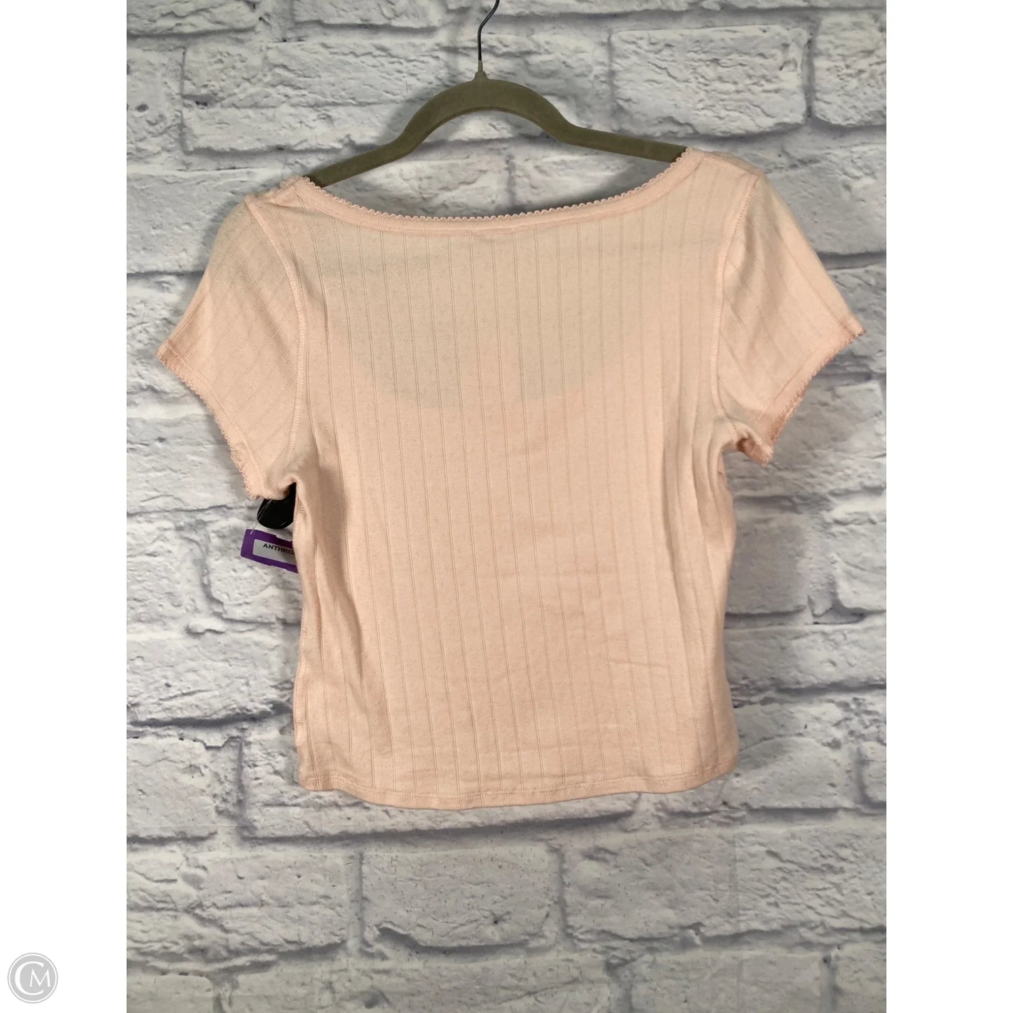 Top Short Sleeve By Free People In Pink, Size: M