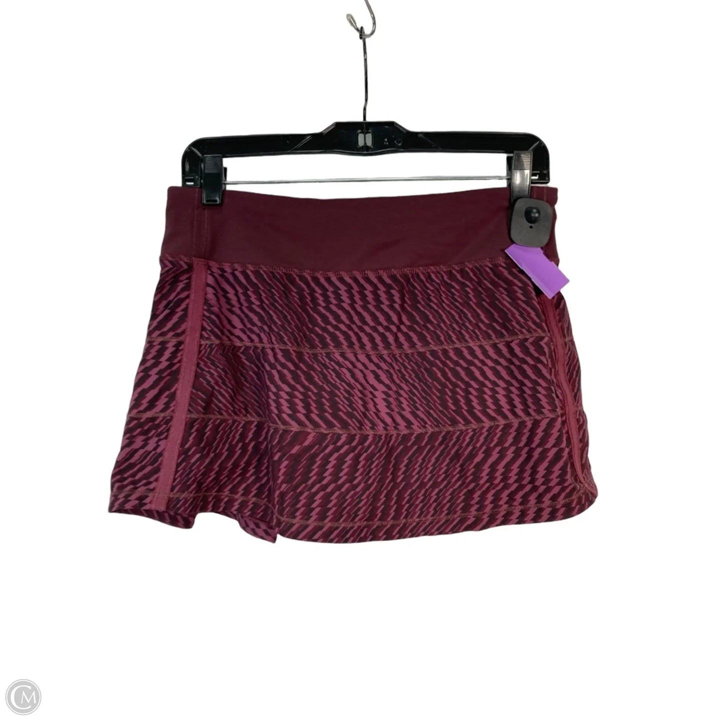 Athletic Skort By Lululemon In Black & Purple, Size: 6