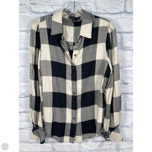 Top Long Sleeve By Sanctuary In Plaid Pattern, Size: Xs