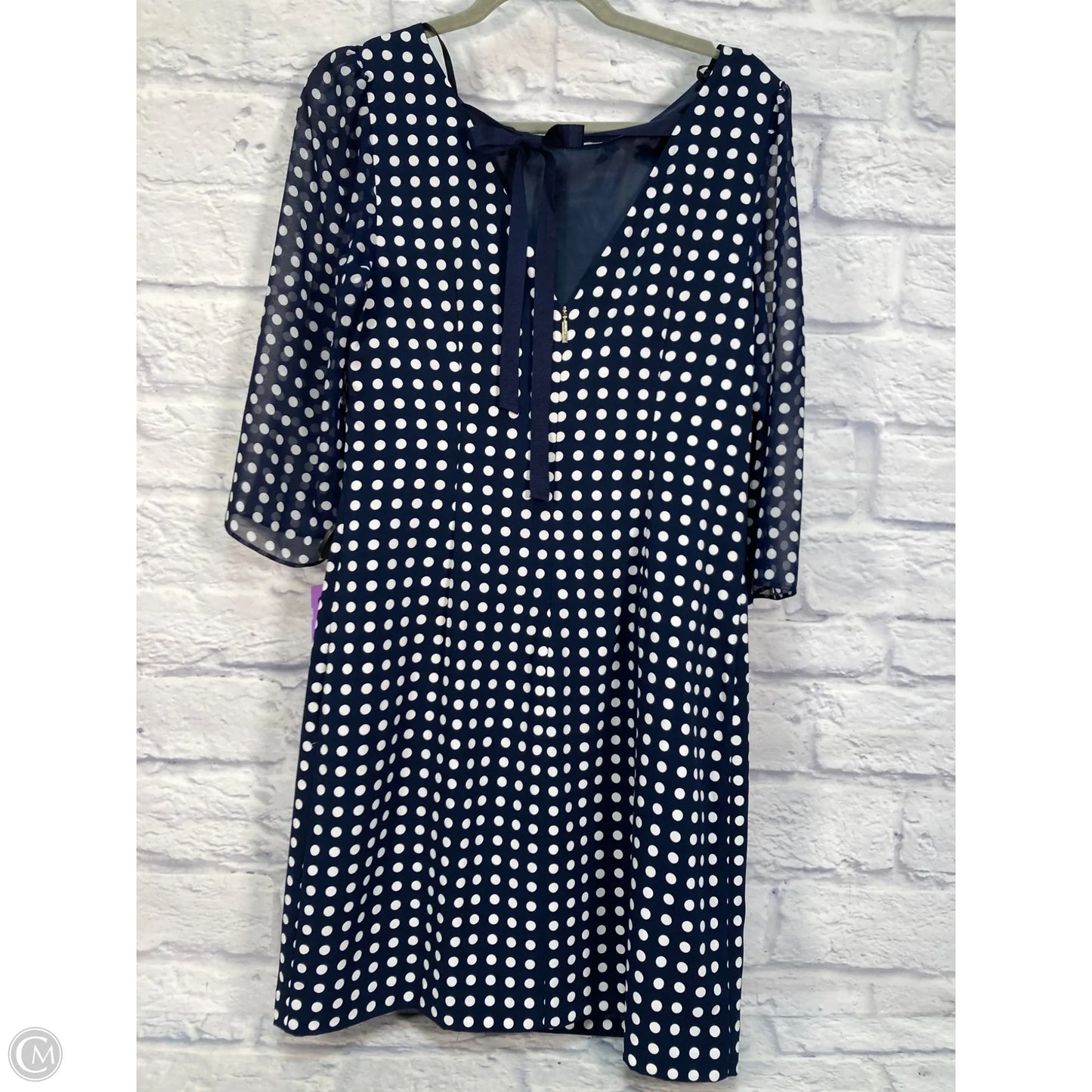 Dress Designer By Karl Lagerfeld In Polkadot Pattern, Size: M