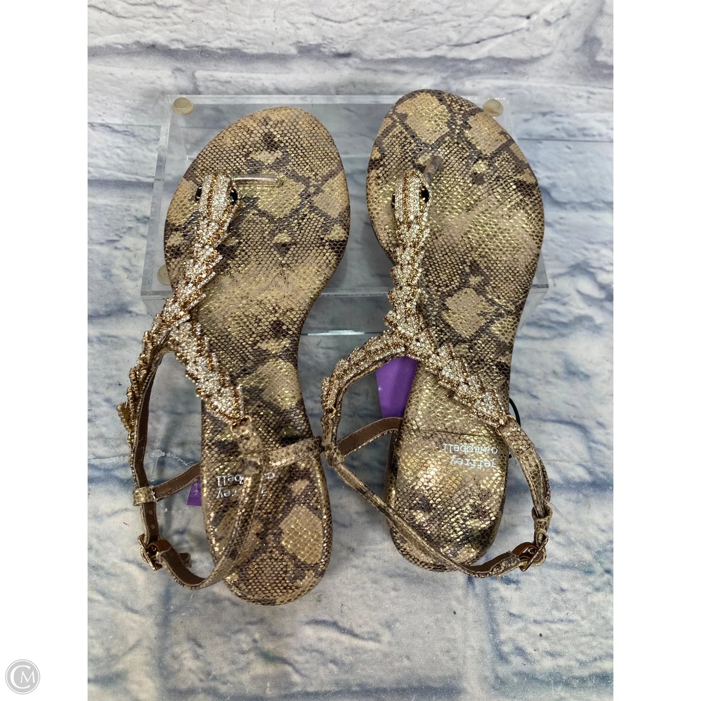 Sandals Flats By Jeffrey Campbell In Gold, Size: 7.5