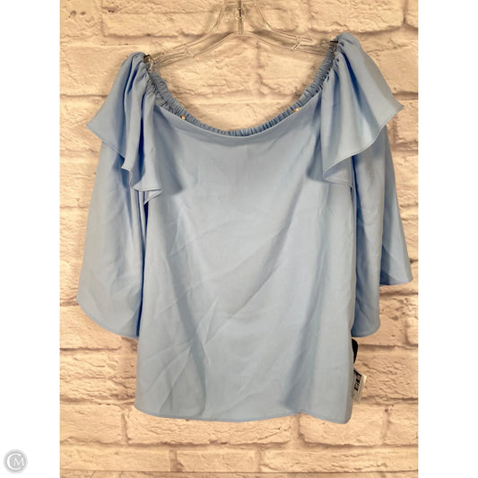 Blouse Short Sleeve By Trina Turk In Blue, Size: M