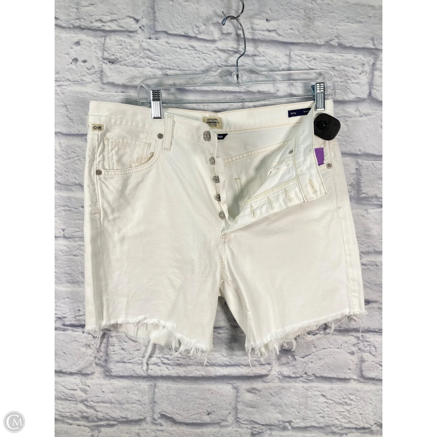 Shorts By Citizens Of Humanity In White Denim, Size: 6