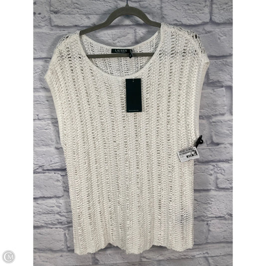 Top Sleeveless By Lauren By Ralph Lauren In White, Size: L