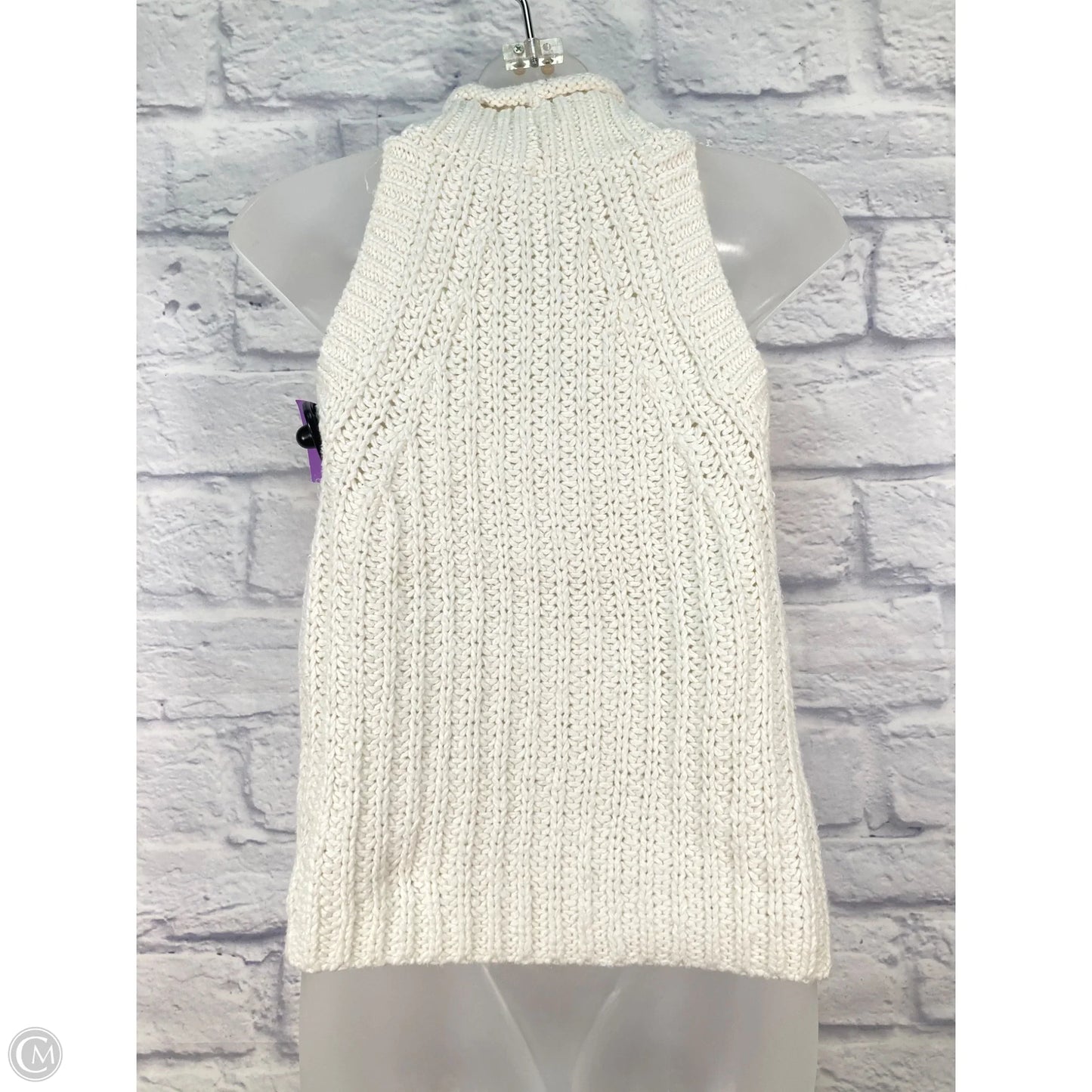 Vest Sweater By Moth In White, Size: Xs