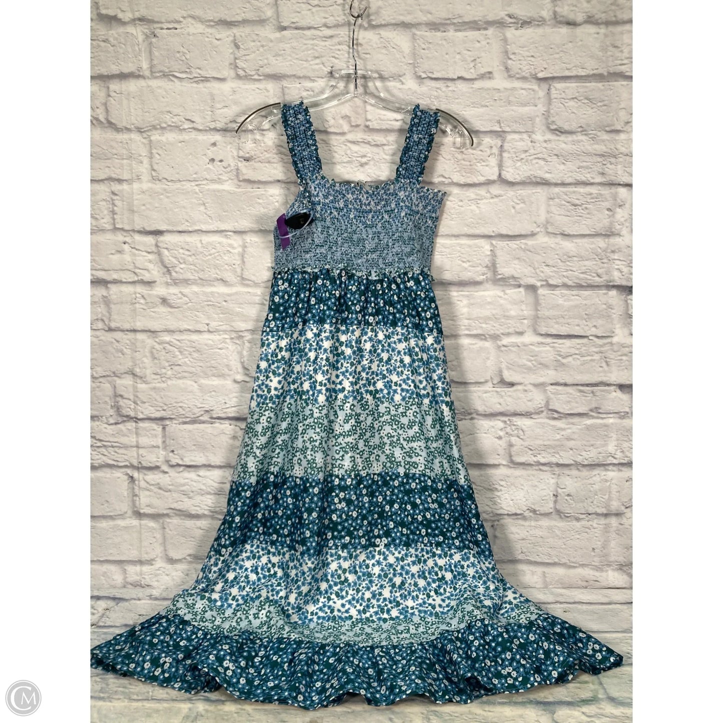 Dress Casual Midi By Rails In Blue & White, Size: M
