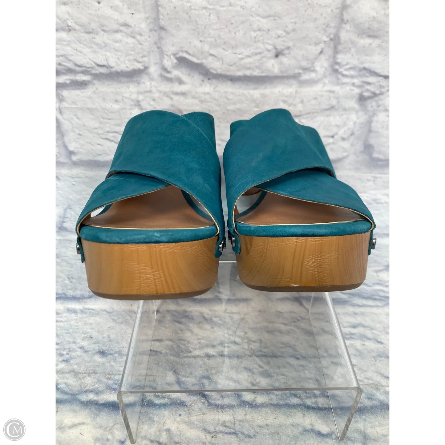 Sandals Heels Block By Lucky Brand In Blue, Size: 10