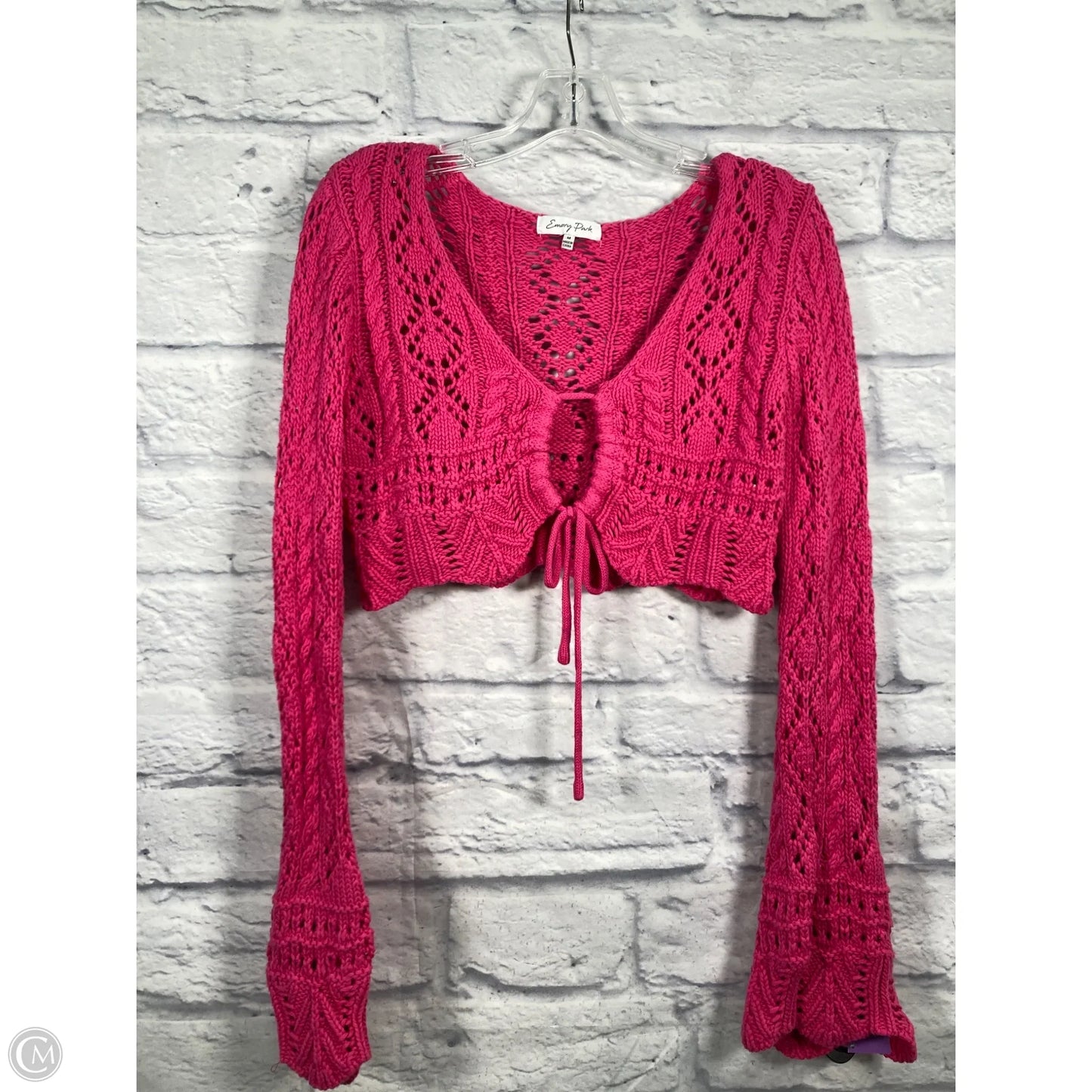 Sweater Cardigan By Emory Park In Pink, Size: M