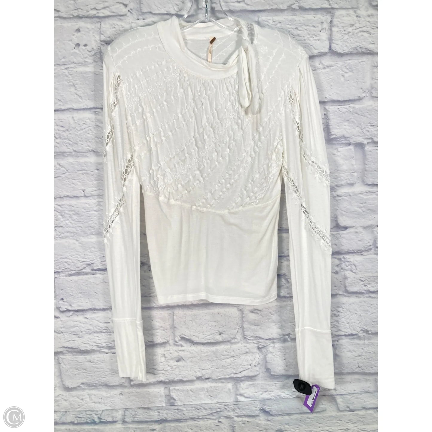 Top Long Sleeve By Free People In White, Size: S