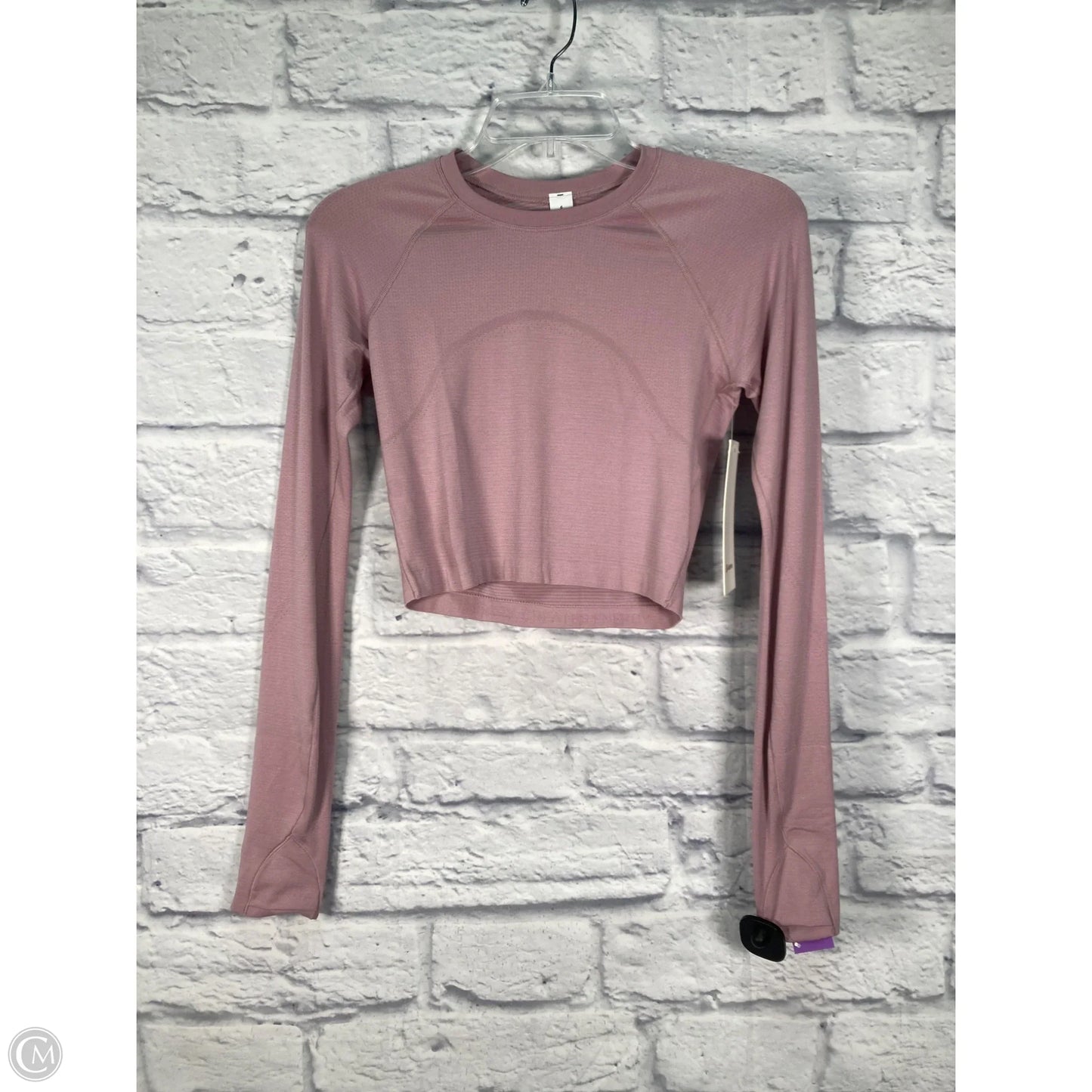 Athletic Top Long Sleeve Crewneck By Lululemon In Purple, Size: 6