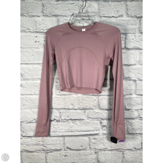 Athletic Top Long Sleeve Crewneck By Lululemon In Purple, Size: 6
