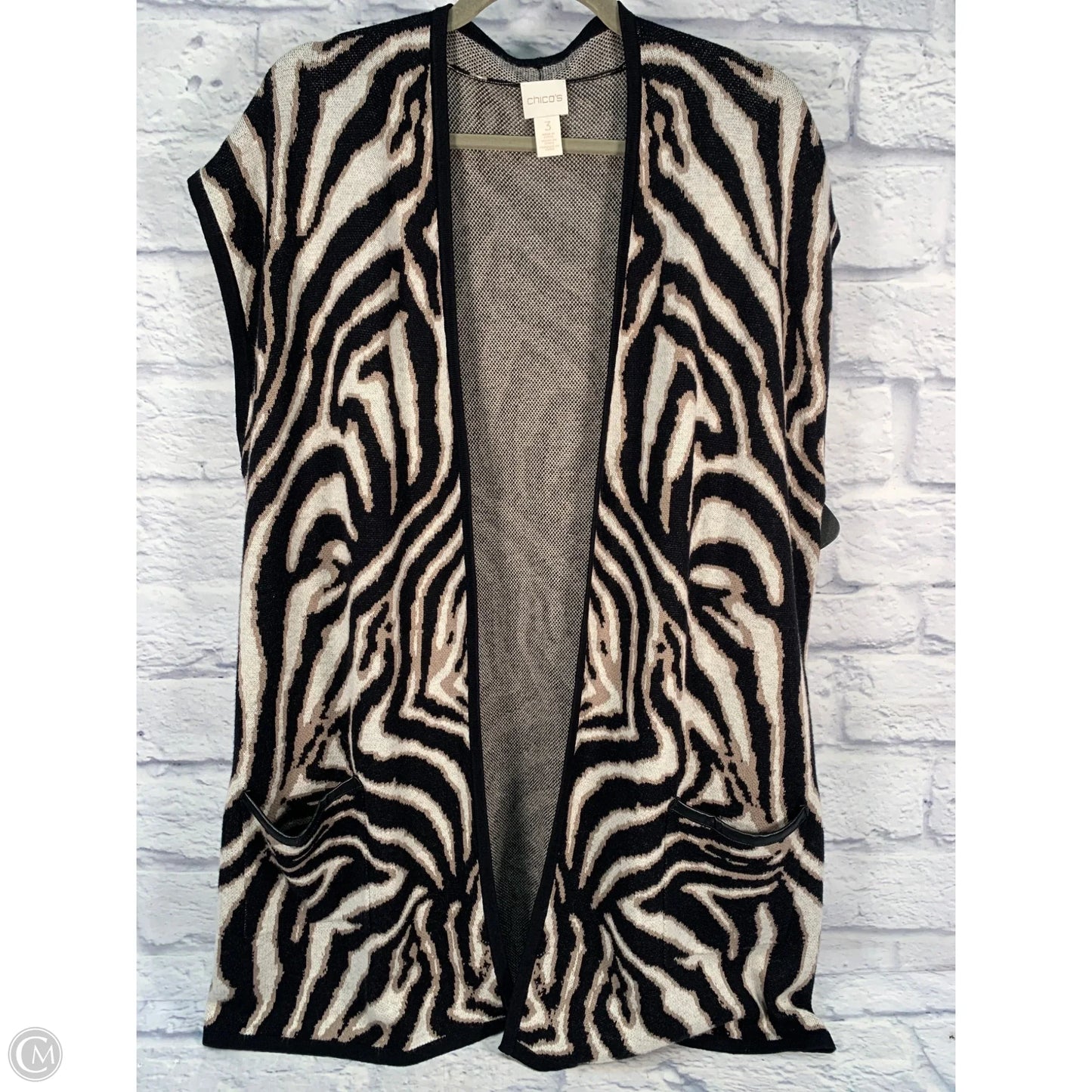 Cardigan By Chicos In Animal Print, Size: Xl